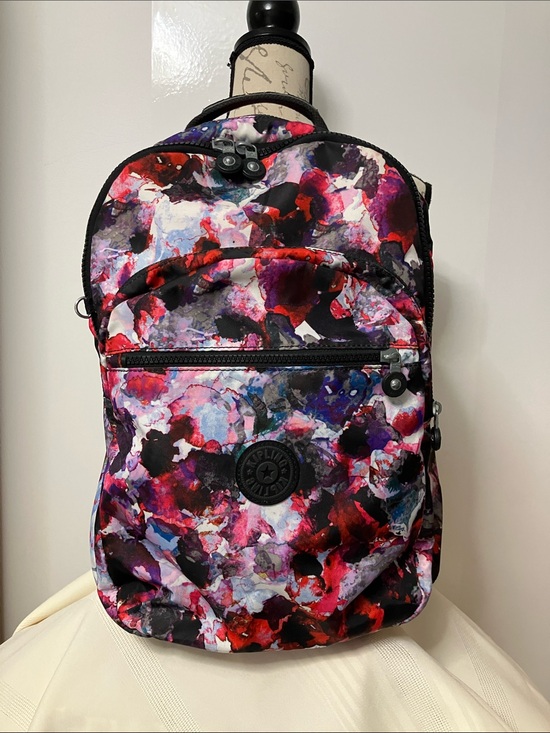 Kipling Handbags - Kipling Seoul Backpack 27L Abstract Watercolors Print Multi